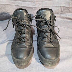 Giuseppe Zanotti “Black Kriss” Sneakers Black Leather Men Size 44
